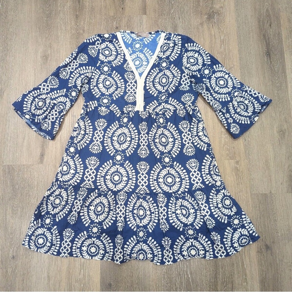 SAIPH LAB white and blue dress size M